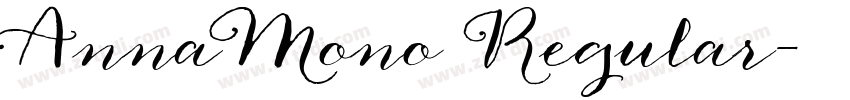 AnnaMono Regular字体转换